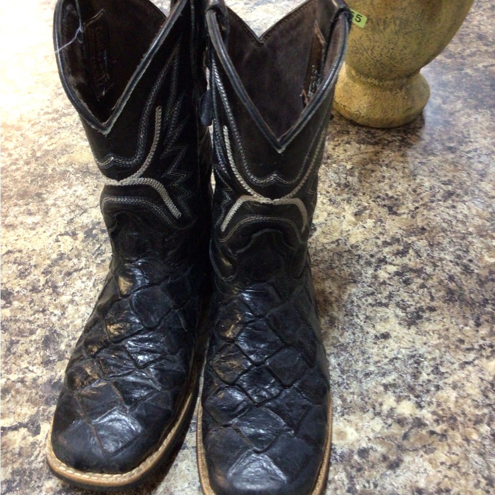 Kids Black Western Cowboy Boots